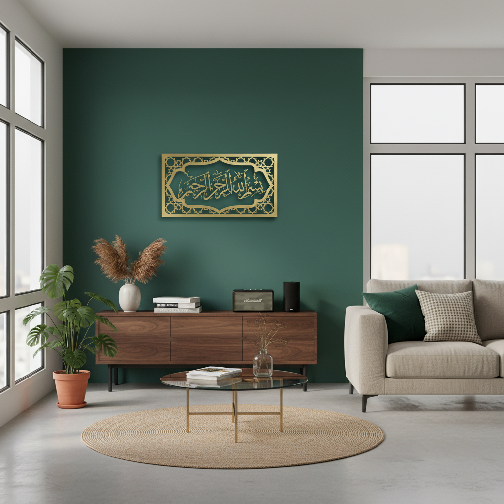 Bismillah Frame Metal Islamic Wall