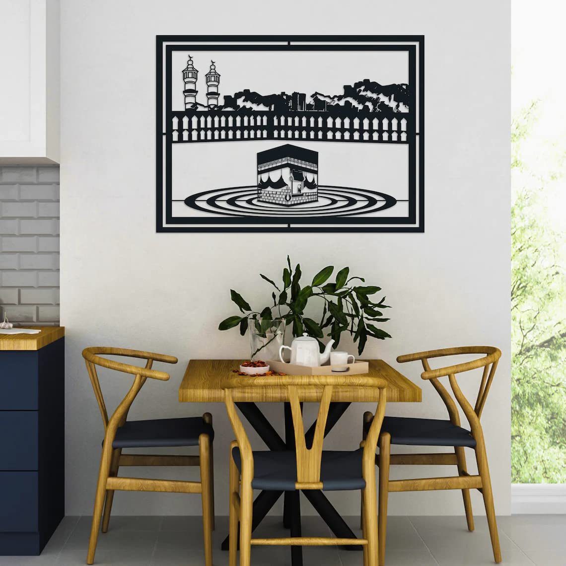 Kaaba Metal Wall art | Makkah Masjid Al Haram Islamic Wall Frame