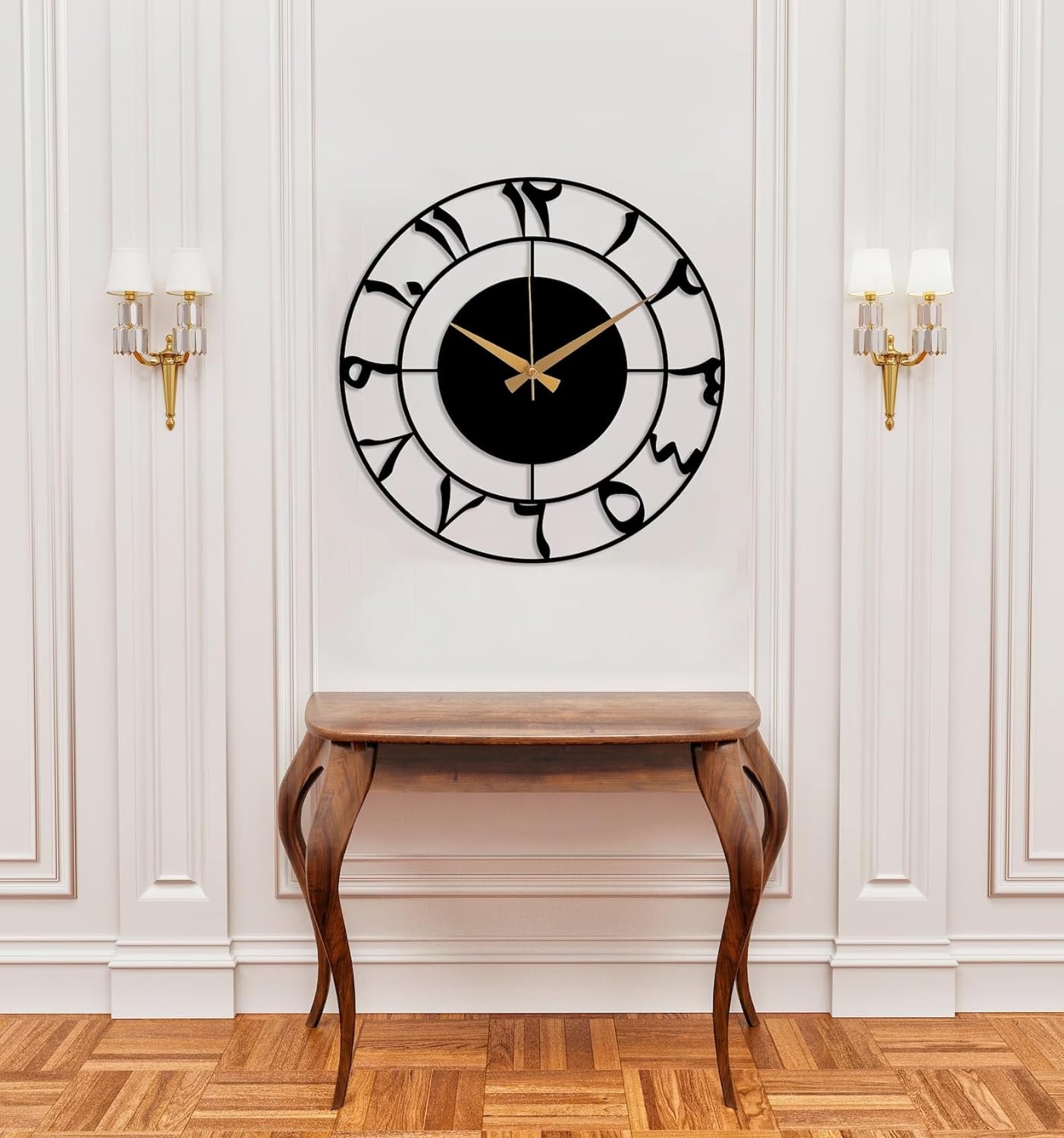 Arabic number metal wall clock | islamic wall clock 40 x40 cm