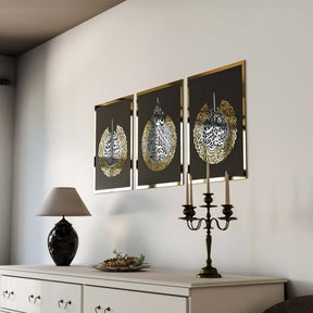 Set of Ayatul Kursi, Surah Al-Falaq, Surah An-Nâs Wood Islamic Wall Art