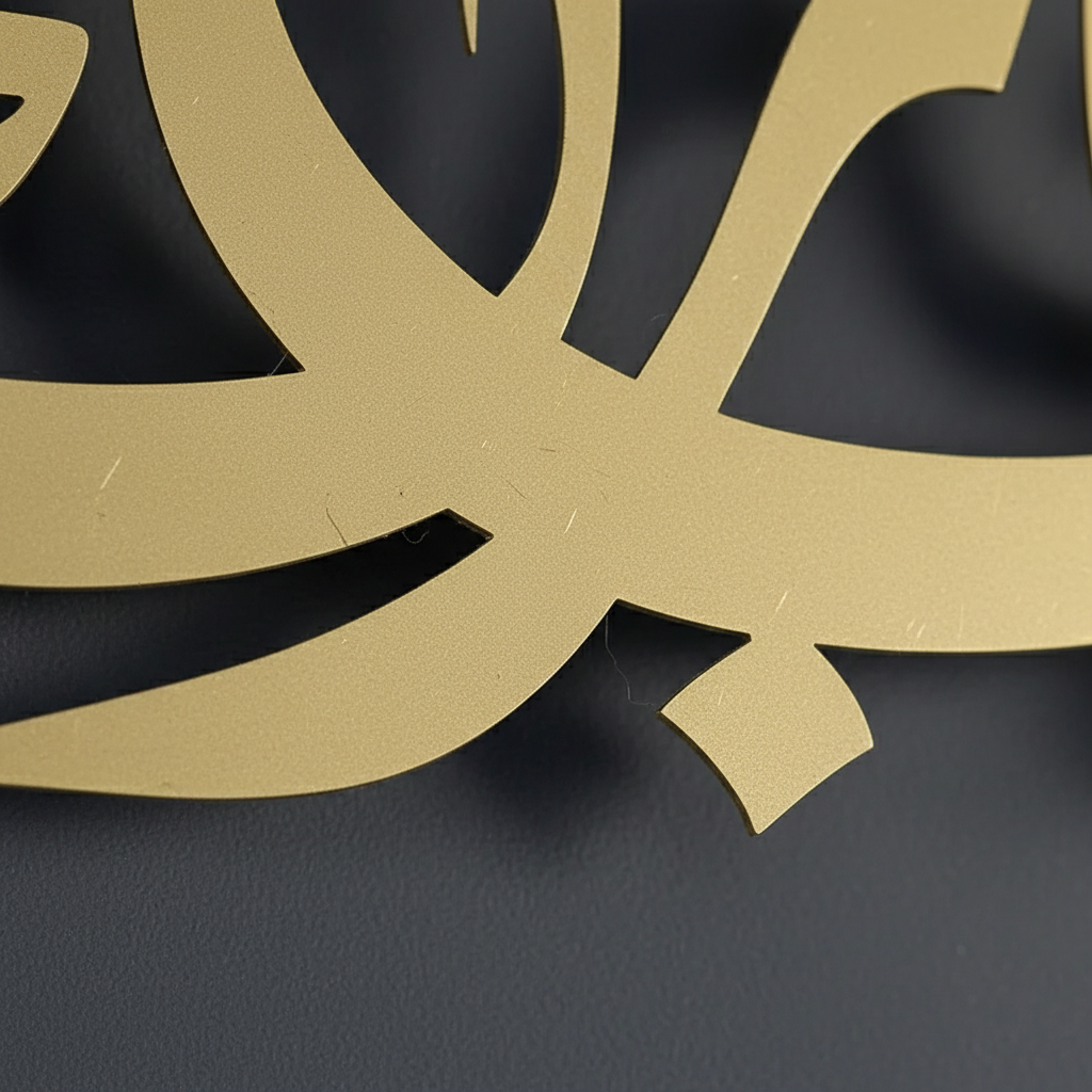 Ya Allah Bless This Home Metal Islamic Wall Art | Barakah Dua | Ramadan Decor | 68cm