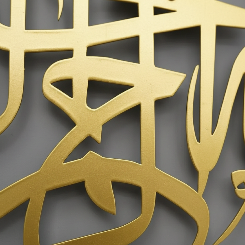 Bismillah ir Rahman ir Raheem Metal Wall Art | Arabic home Decor for Muslim home star product