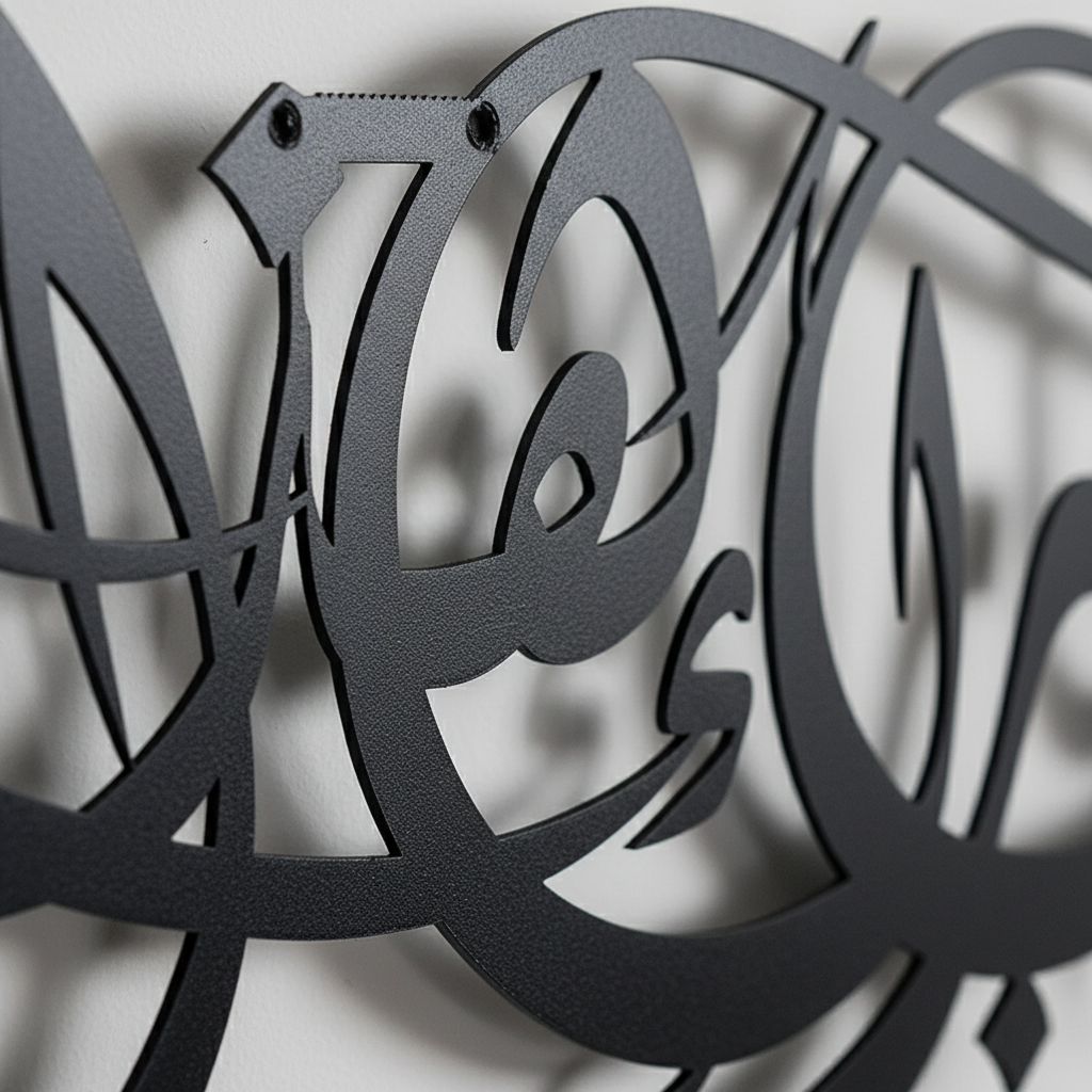 Ya Allah Bless This Home Metal Islamic Wall Art | Barakah Dua | Ramadan Decor | 68cm