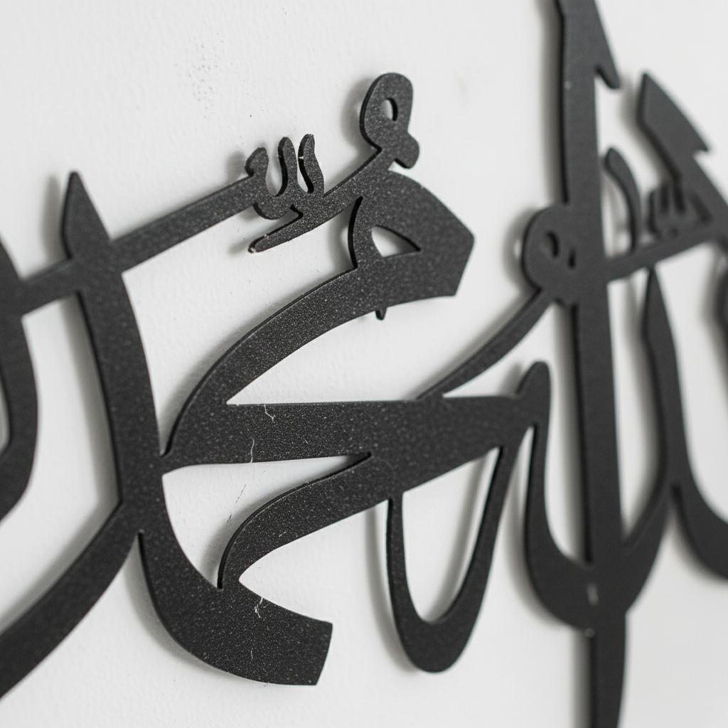 First Kalima Islamic Metal Wall Art | La ilaha illallah Mohammadur Rasulallah wall hangings