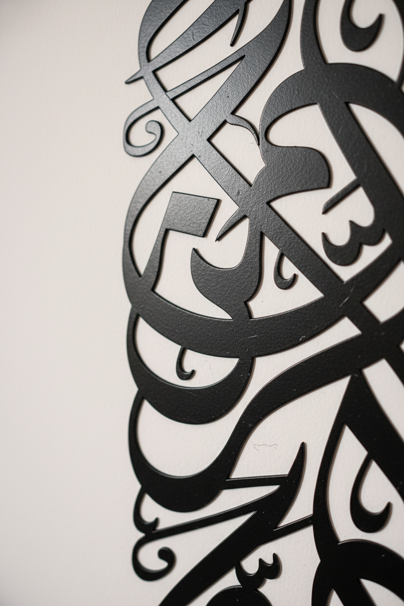 Islamic Wall Art Metal Vertical Bismillah Wall Art