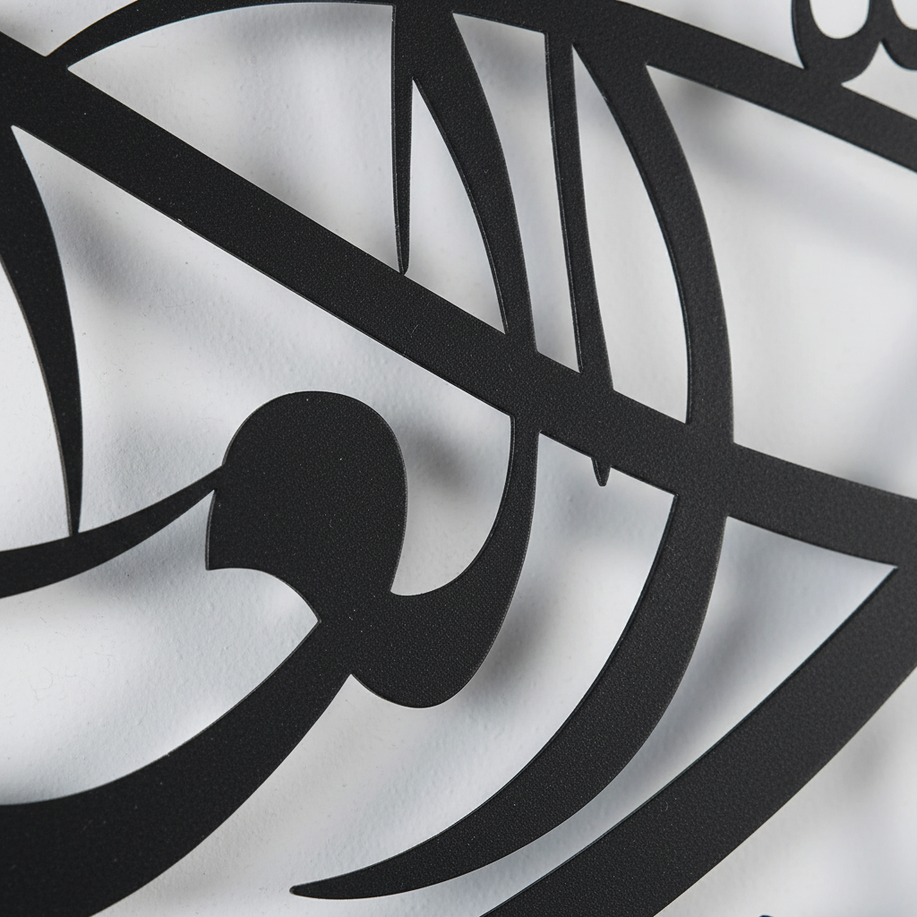 Surah Al Fatiha Verse 1 Metal Islamic Wall Art - Arabic Calligraphy