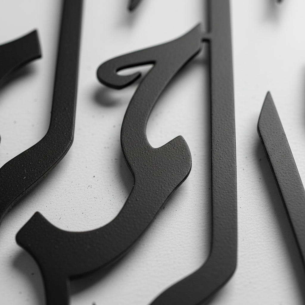 Vertical Bismillah Metal Wall Art