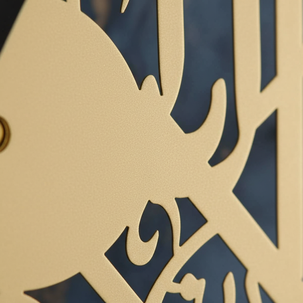 First Kalima Metal Clock Islamic Wall Art