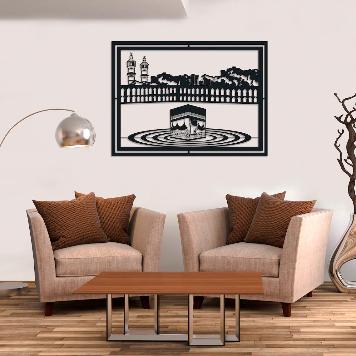Kaaba Metal Wall art | Makkah Masjid Al Haram Islamic Wall Frame
