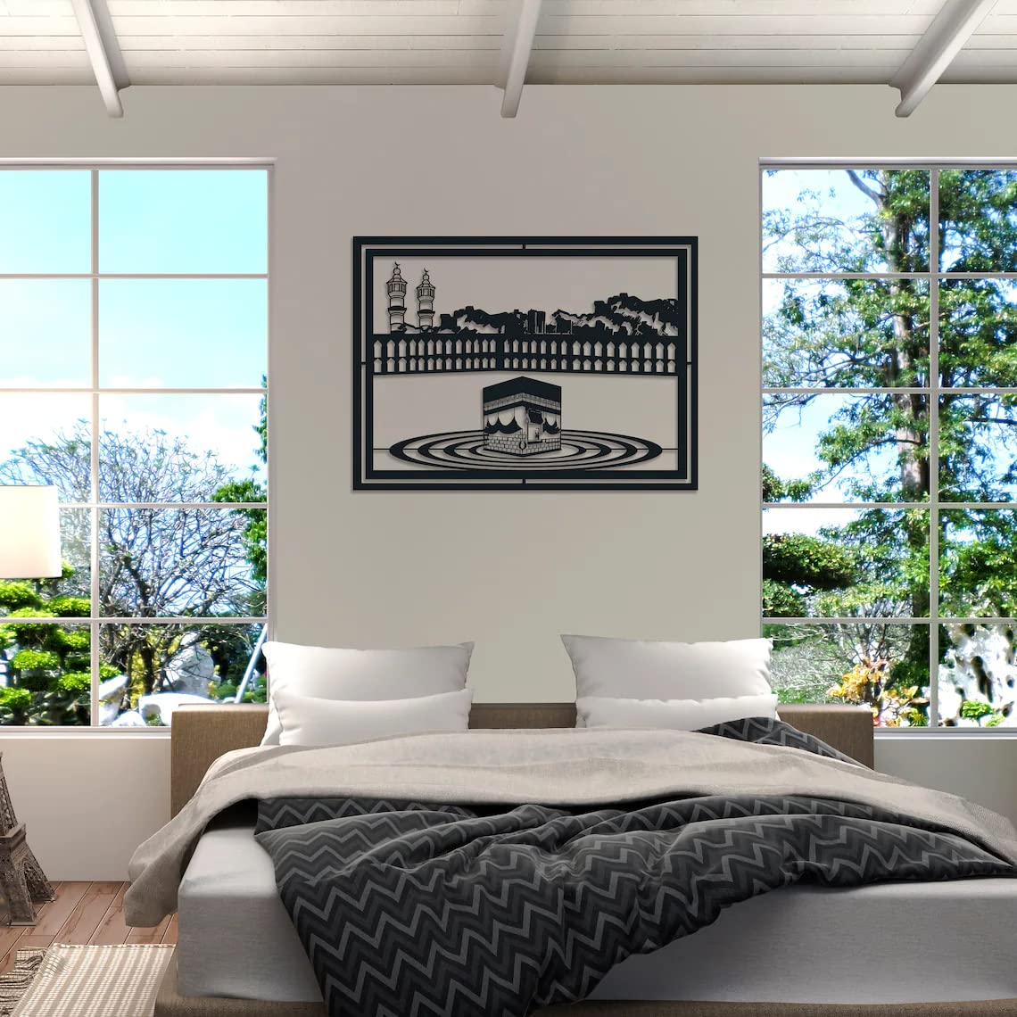 Kaaba Metal Wall art | Makkah Masjid Al Haram Islamic Wall Frame